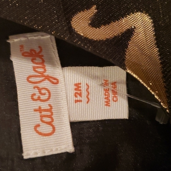 Cat & Jack Black/Gold Swan Dress - Picture 8 of 9